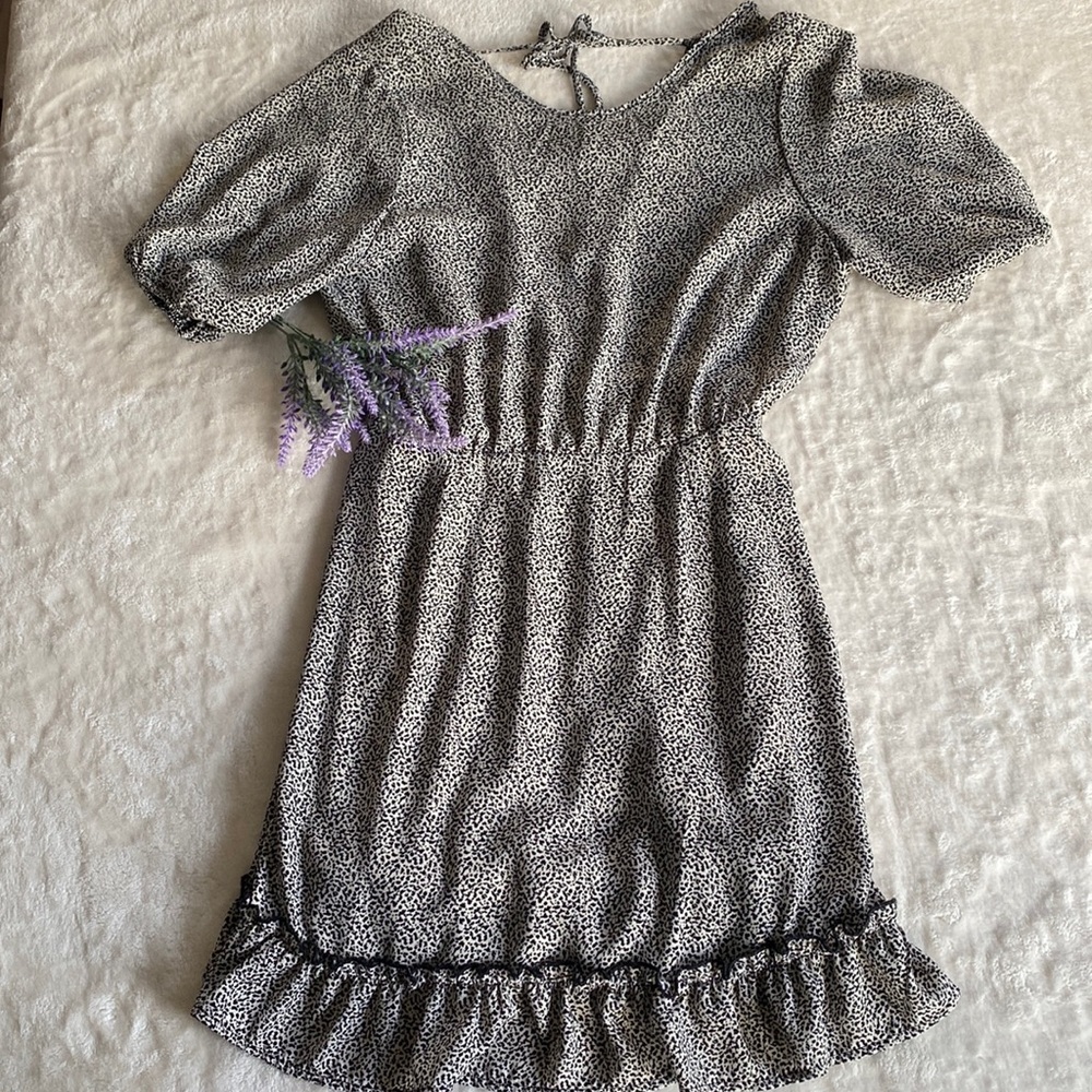 Black and white printed dress